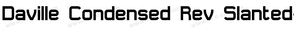 Daville Condensed Rev Slanted字体转换